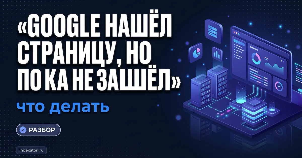 Discovered — currently not indexed: что делать