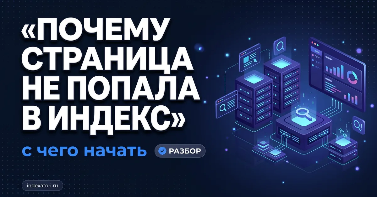 Почему страница не попала в индекс: матрица диагностики